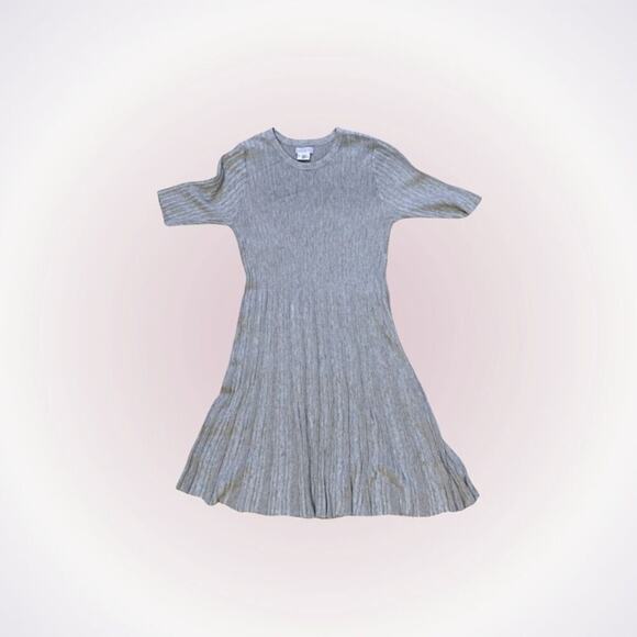 Cooperative Grace Ribbed Gray Sweater Dress | Sz S - Picture 1 of 5